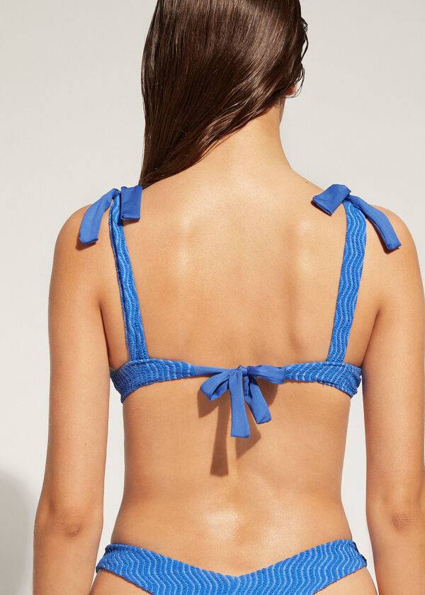 Arriba De Bikini Calzedonia Tank Mykonos Mujer Azules | CL1985SO