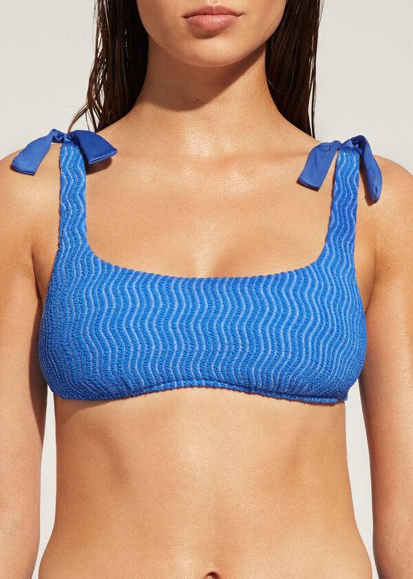 Arriba De Bikini Calzedonia Tank Mykonos Mujer Azules | CL1985SO