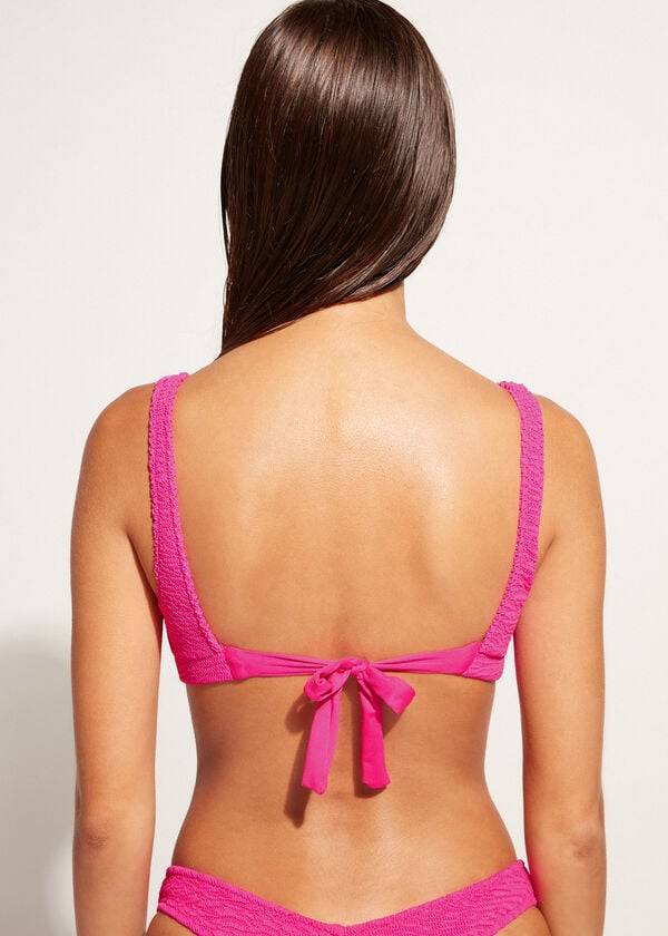 Arriba De Bikini Calzedonia Tank-style Cut Out Miami Mujer Rosas | CL2006UT
