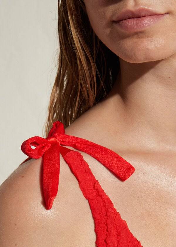 Arriba De Bikini Calzedonia Tank-style Marrakech Mujer Rojas | CL2014GL