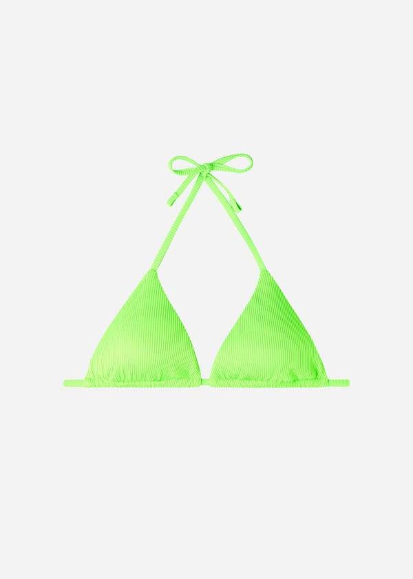 Arriba De Bikini Calzedonia Triangle Chanclas String New York Mujer Verde | CL2022VD