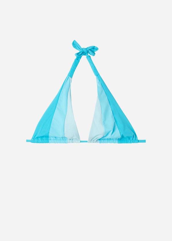 Arriba De Bikini Calzedonia Triangle String Azzorre Mujer Turquesa Verde | CL2025MA