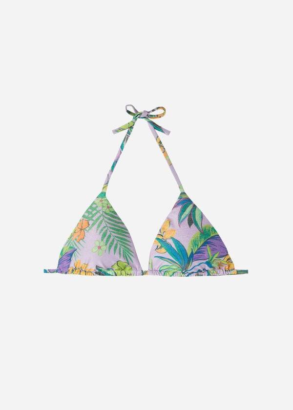 Arriba De Bikini Calzedonia Triangle String Brasilia Mujer Moradas | CL2028EX