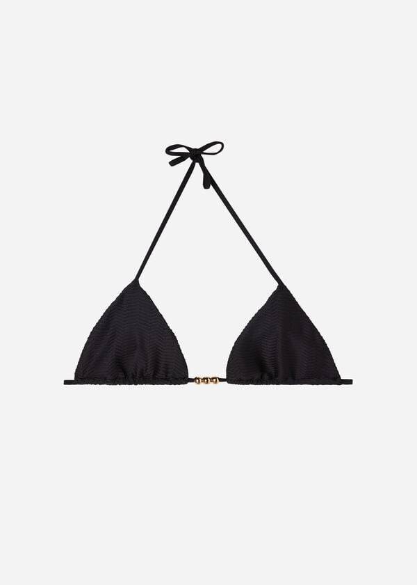 Arriba De Bikini Calzedonia Triangle String Casablanca Mujer Negras | CL2029RW