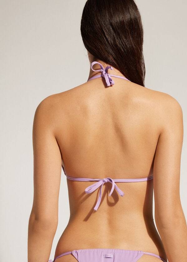 Arriba De Bikini Calzedonia Triangle String Indonesia Eco Mujer Moradas | CL2036AP