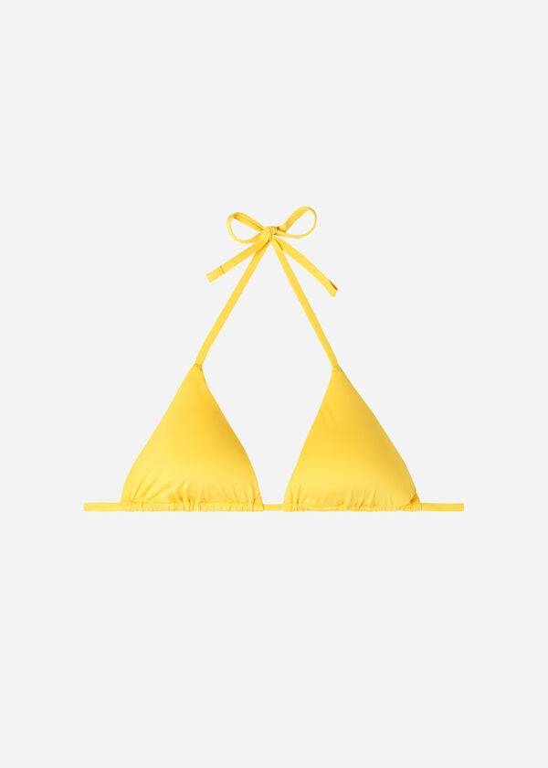 Arriba De Bikini Calzedonia Triangle String Indonesia Eco Mujer Amarillo | CL2038DN