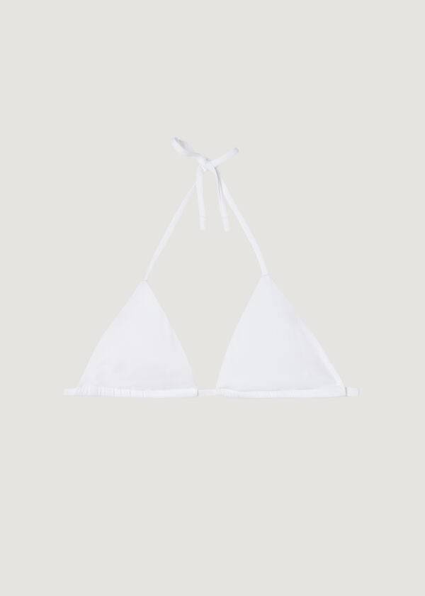Arriba De Bikini Calzedonia Triangle String Indonesia Eco rosa Mujer Blancas | CL2040GL