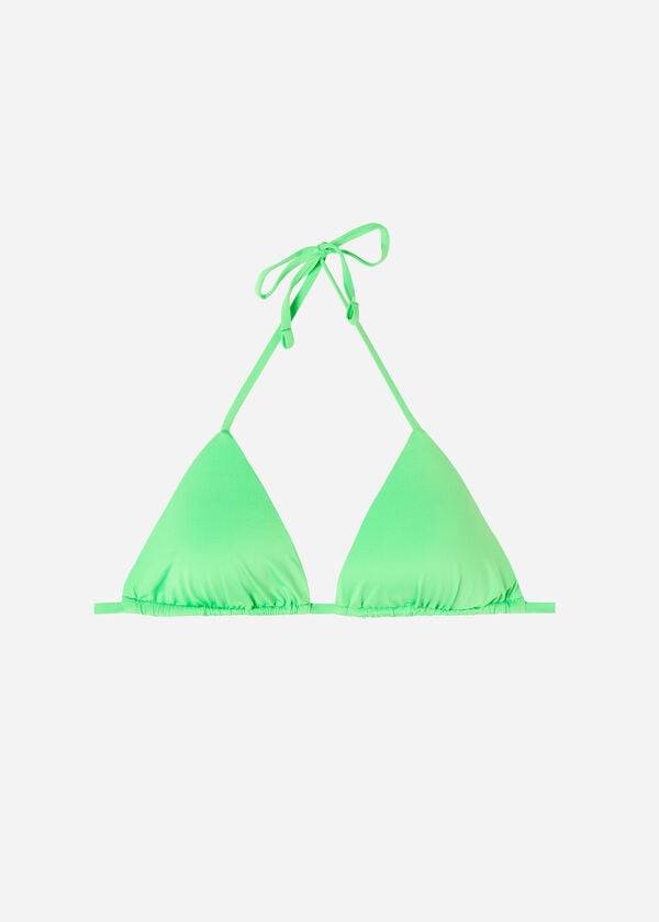 Arriba De Bikini Calzedonia Triangle String Indonesia Eco rosa Mujer Verde Menta | CL2042JJ