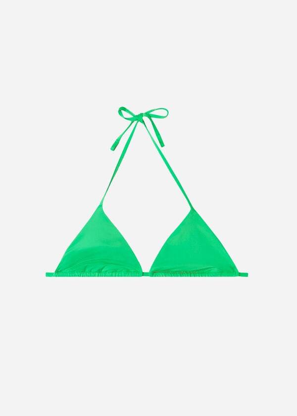 Arriba De Bikini Calzedonia Triangle String Indonesia Eco rosa Mujer Verde | CL2043KI