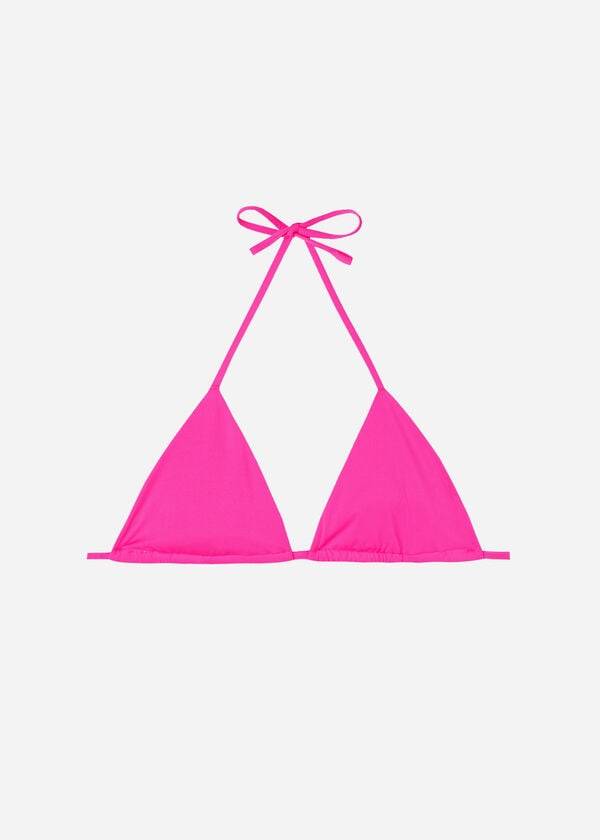 Arriba De Bikini Calzedonia Triangle String Indonesia Eco rosa Mujer Rosas | CL2044LH