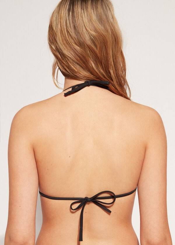 Arriba De Bikini Calzedonia Triangle String Mumbai Mujer Negras Beige | CL2053WY