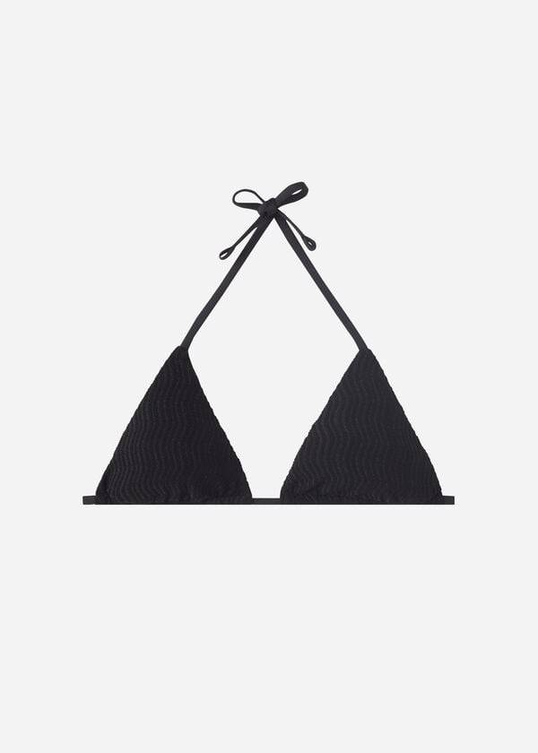 Arriba De Bikini Calzedonia Triangle String Mykonos Mujer Negras | CL2055RW