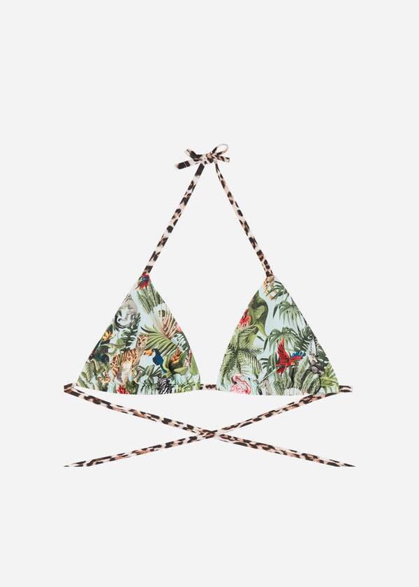 Arriba De Bikini Calzedonia Triangle String Nairobi Eco Mujer Verde | CL2056TV