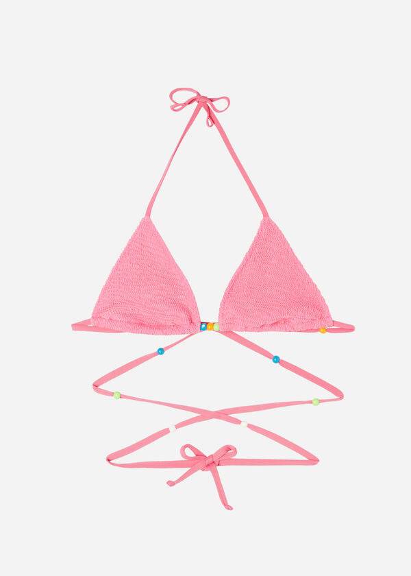 Arriba De Bikini Calzedonia Triangle String Tie San Diego Mujer Rosas | CL2062AP