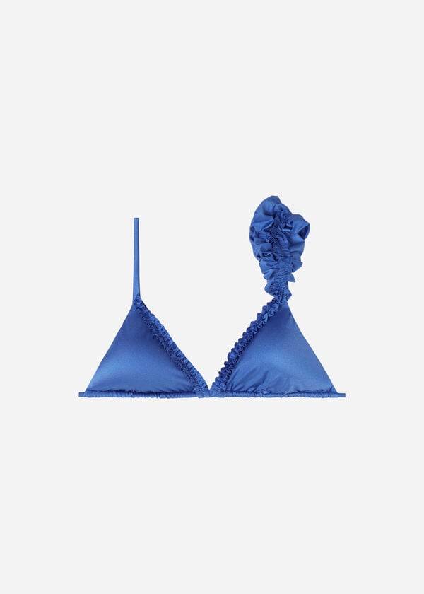 Arriba De Bikini Calzedonia Triangle String Vienna Mujer Azules | CL2064DN