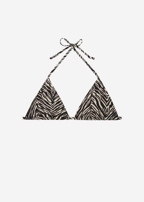 Arriba De Bikini Calzedonia Triangle String Zebra Nairobi Mujer Negras | CL2065FM