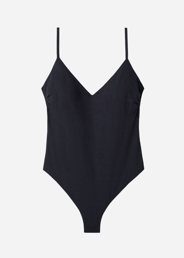 Bañadores Calzedonia Acolchado One-Piece Indonesia Mujer Negras | CL2178VD