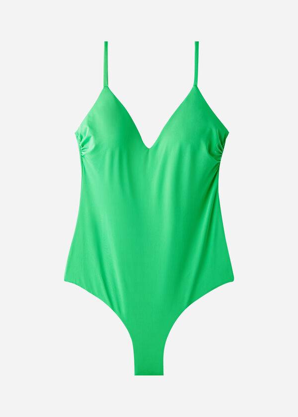 Bañadores Calzedonia Acolchado One-Piece Indonesia Mujer Verde | CL2179BC
