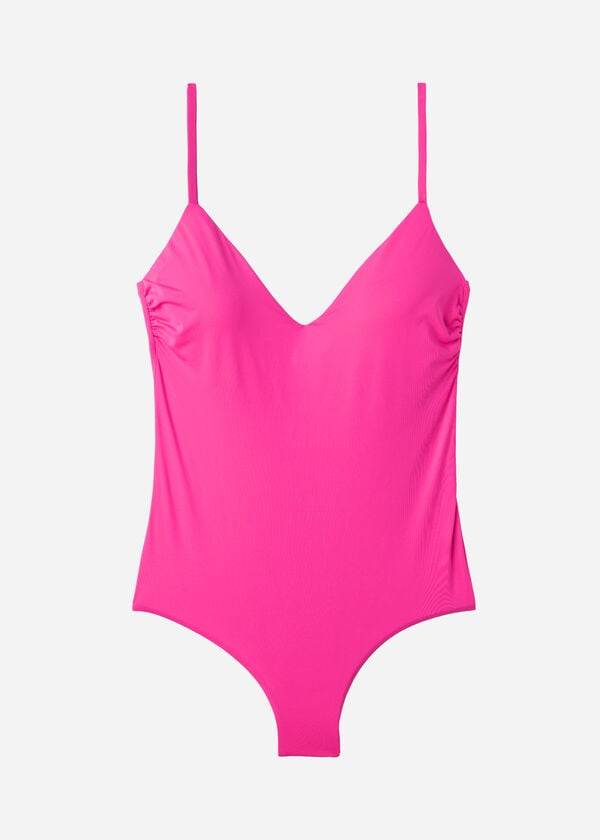 Bañadores Calzedonia Acolchado One-Piece Indonesia Mujer Rosas | CL2180NB