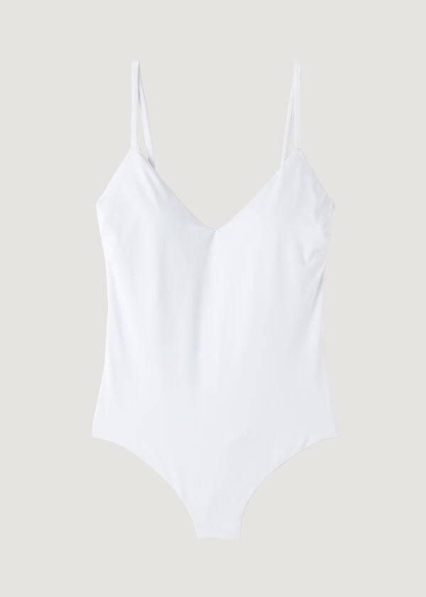 Bañadores Calzedonia Acolchado One-Piece Indonesia Mujer Blancas | CL2181MA