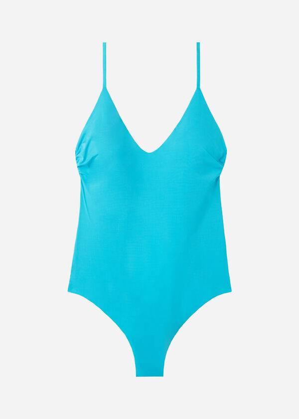 Bañadores Calzedonia Acolchado One-Piece Indonesia Mujer Turquesa | CL2183WY
