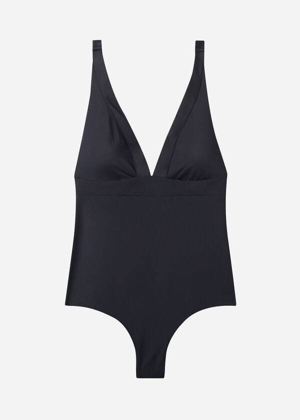 Bañadores Calzedonia Acolchado One-Piece Paola Mujer Negras | CL2184EX