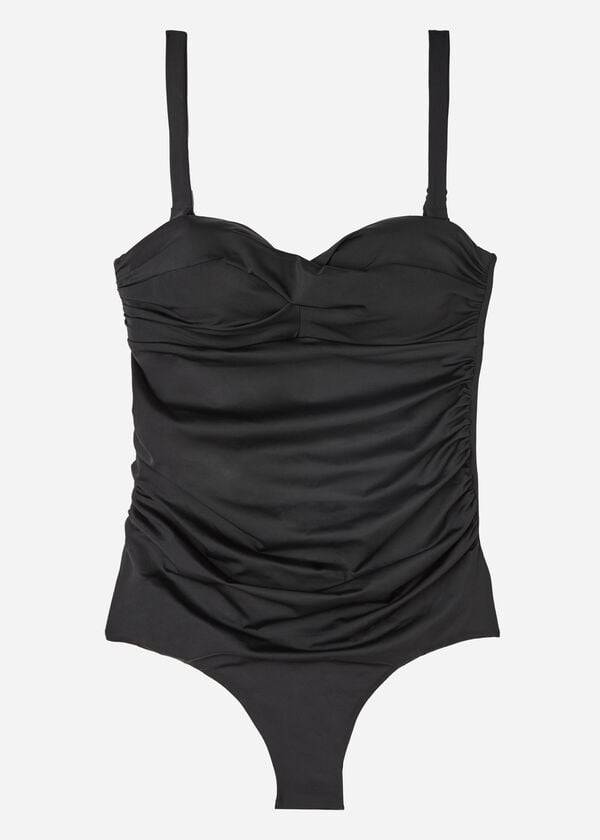 Bañadores Calzedonia Acolchado One-Piece Roma Mujer Negras | CL2185RW