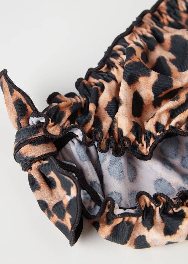 Bañadores Calzedonia Animal Print Bottom Bilbao Niños Negras Marrones | CL3019LH