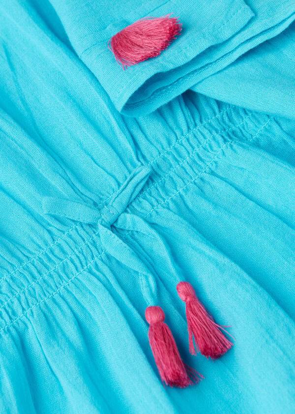 Bañadores Calzedonia Kaftan with Tassels Niños Turquesa | CL3085BC