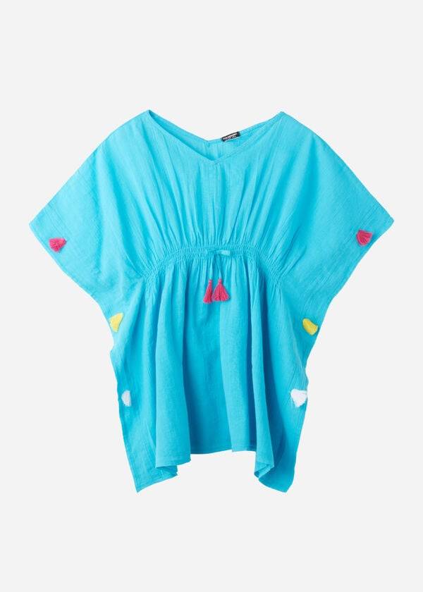 Bañadores Calzedonia Kaftan with Tassels Niños Turquesa | CL3085BC