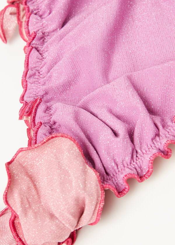 Bañadores Calzedonia Lamé Bottom Lisbona Niños Rosas | CL3040BC