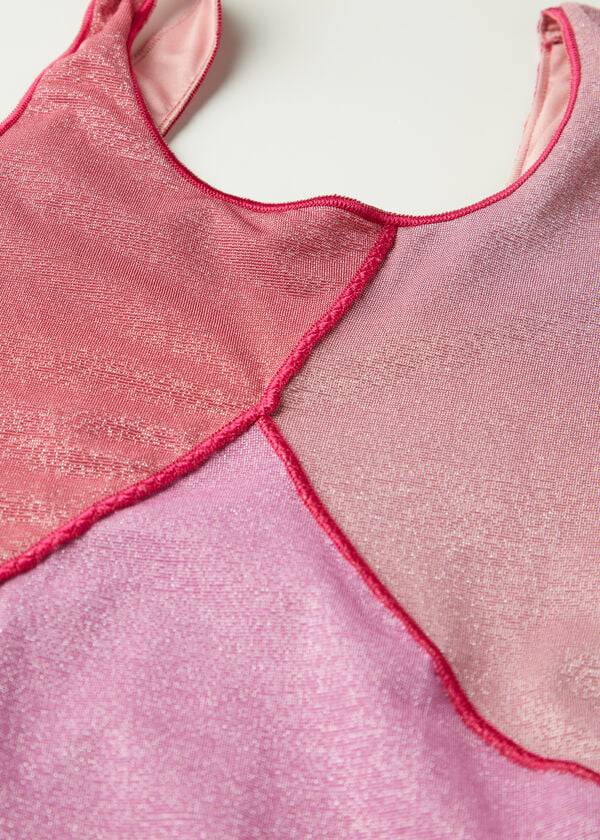 Bañadores Calzedonia Lamé One Piece Lisbona Niños Rosas | CL3041VD