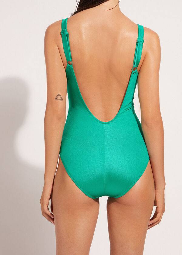 Bañadores Calzedonia One Piece Cannes Mujer Verde | CL2155MA
