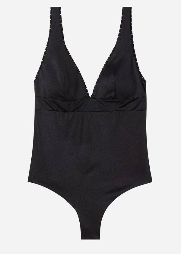 Bañadores Calzedonia One Piece Ginevra Mujer Negras | CL2159RW