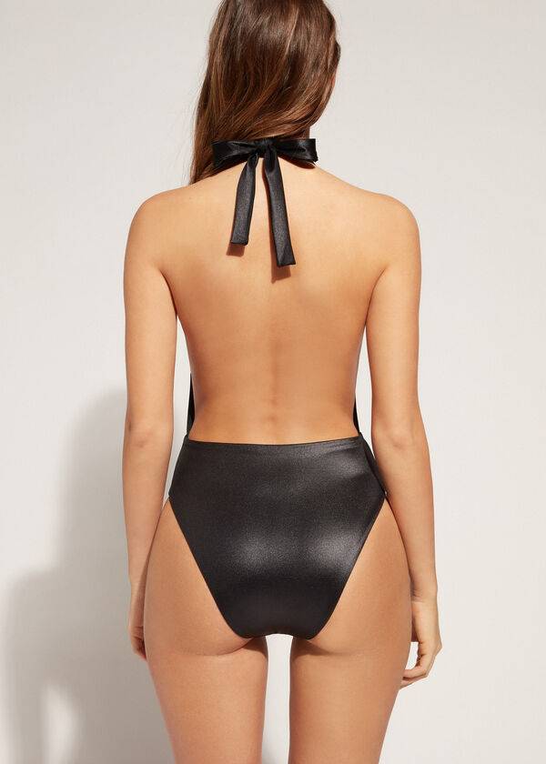 Bañadores Calzedonia One-Piece Milano Mujer Negras | CL2173KI