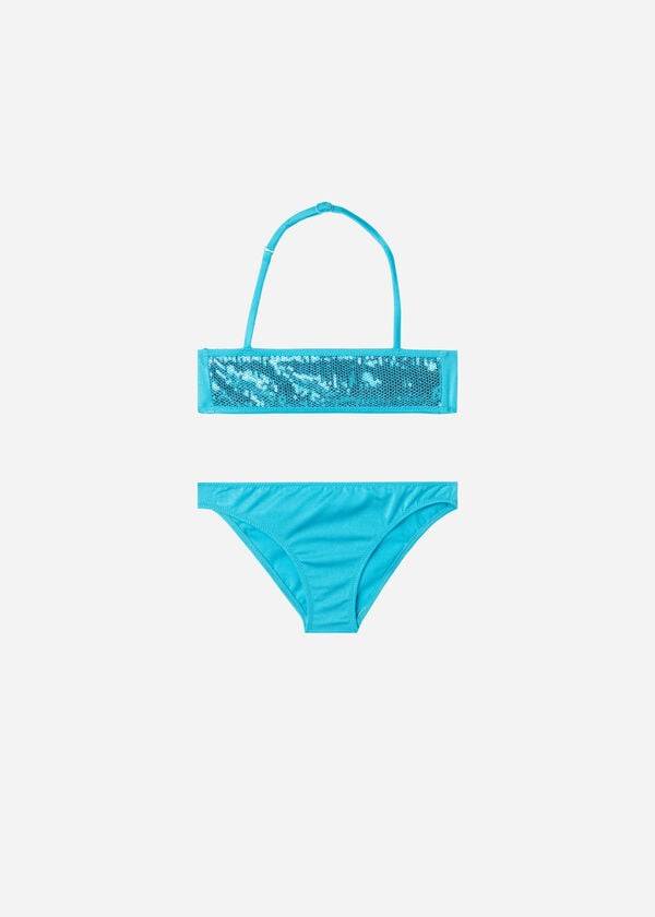 Bañadores Calzedonia Two-Piece Triangle Cannes Niños Turquesa | CL3079RW