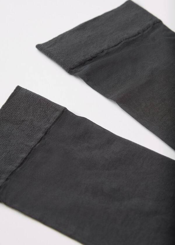 Calcetines Calzedonia 20 Denier Comodidad Cuff Knee-Highs Long Mujer Gris | CL2222GL