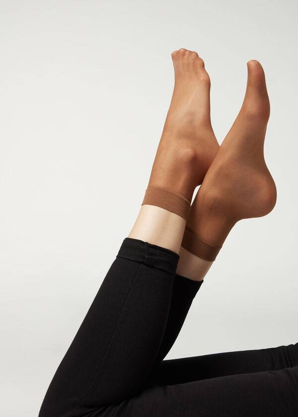 Calcetines Calzedonia 20 Denier Sheer Corta Mujer Kaki | CL2319UT