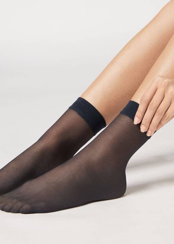 Calcetines Calzedonia 20 Denier Sheer Mujer Azules | CL2308VD