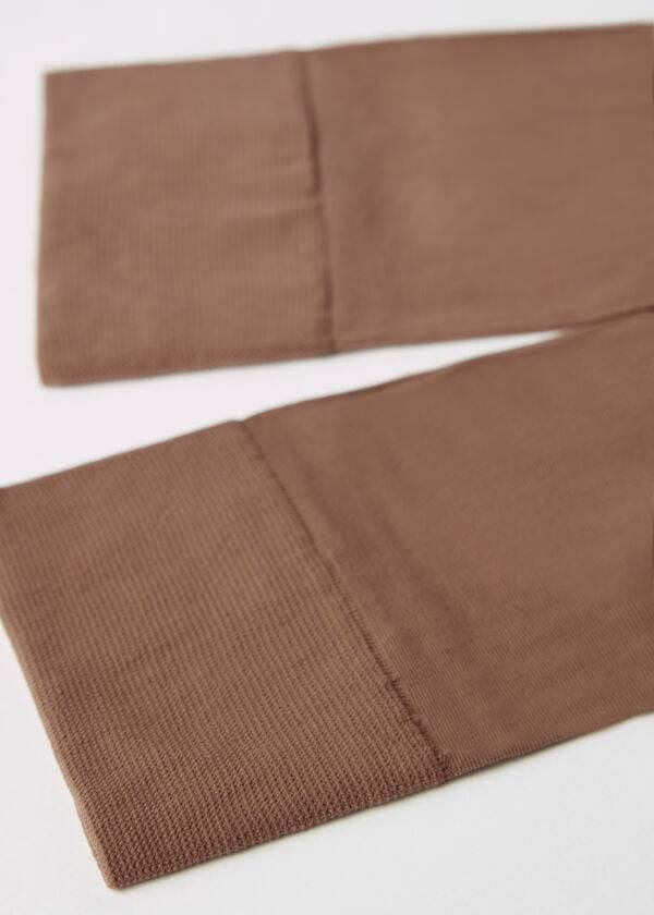 Calcetines Calzedonia 30 Denier Semi Opaque Microfiber Knee-Highs Long Mujer Beige | CL2231BC
