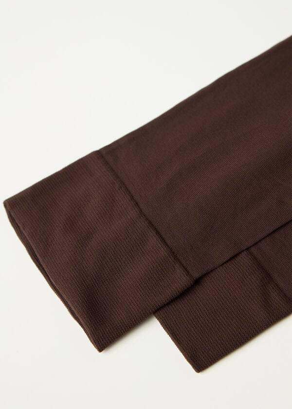 Calcetines Calzedonia 30 Denier Semi Opaque Microfiber Knee-Highs Long Mujer Cafe | CL2232NB