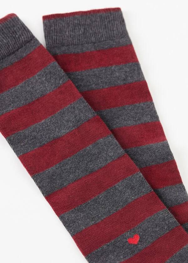 Calcetines Calzedonia A Rayas Long Mujer Rojas | CL2264TV
