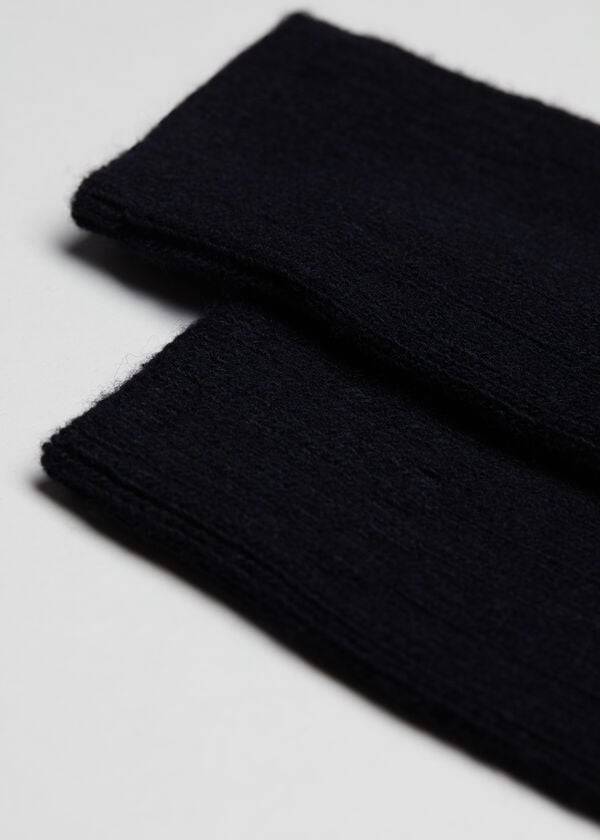 Calcetines Calzedonia Acanalado Crew with Lana and Cashmere Hombre Azules | CL2818UT