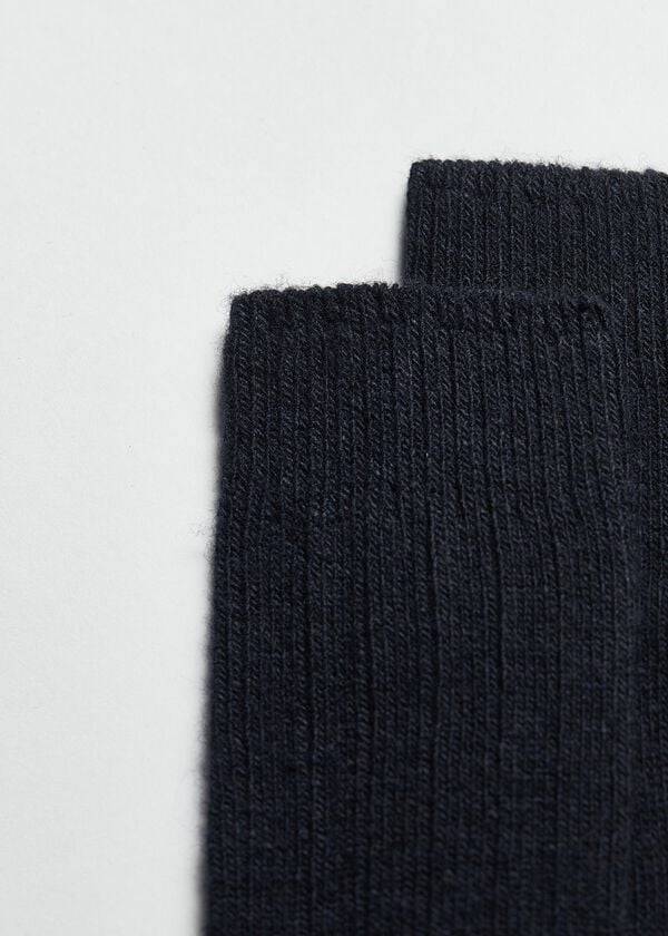 Calcetines Calzedonia Acanalado Lana and Cashmere Long Hombre Azules | CL2777RW