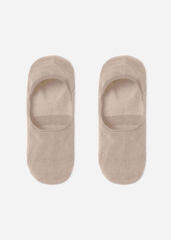 Calcetines Calzedonia Algodon Invisible Mujer Beige | CL2198JJ