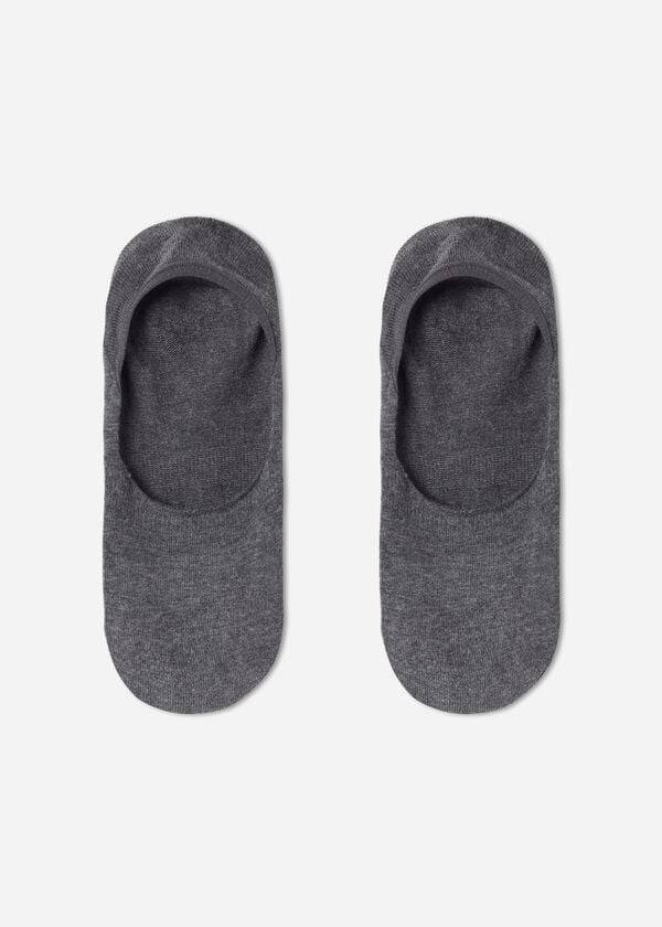 Calcetines Calzedonia Algodon Invisible Mujer Gris | CL2199KI