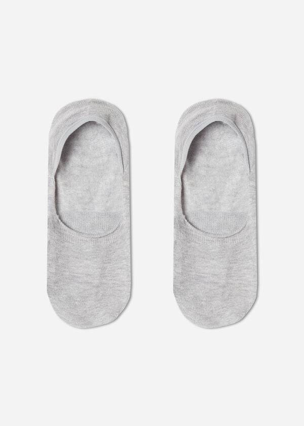 Calcetines Calzedonia Algodon Invisible Mujer Plateadas | CL2201ZG