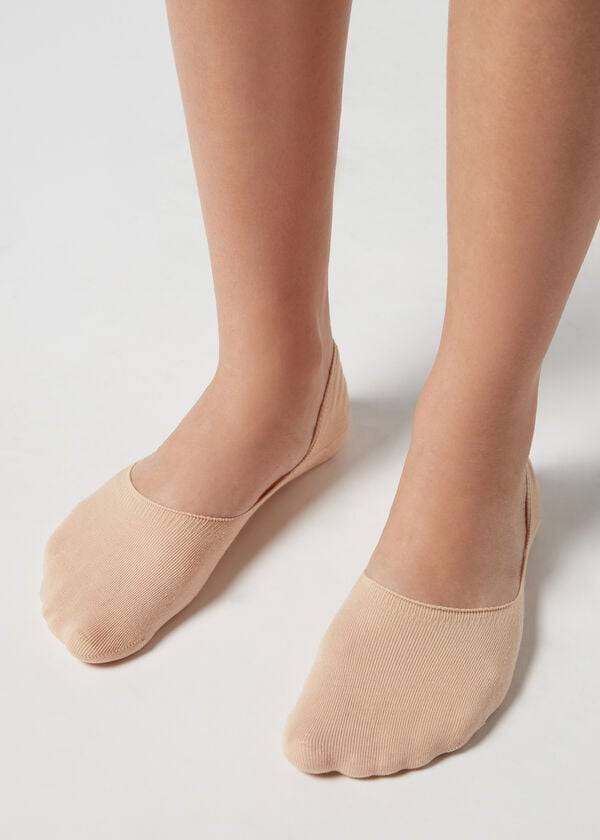 Calcetines Calzedonia Algodon Invisible Mujer Blancas | CL2203CE