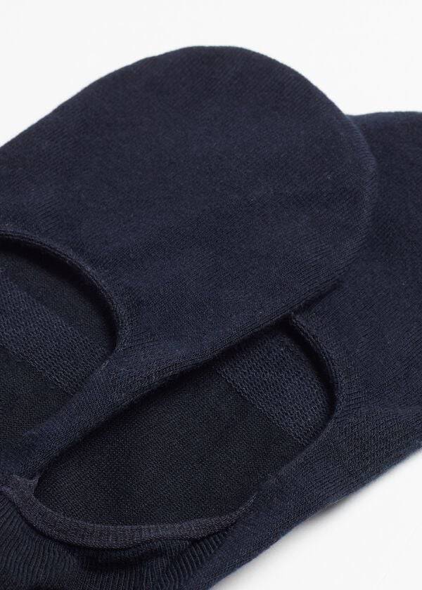 Calcetines Calzedonia Algodon Invisible Hombre Azules | CL2901XF