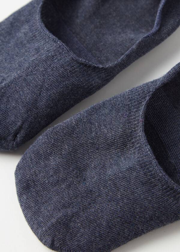 Calcetines Calzedonia Algodon Invisible Hombre Azul Marino | CL2909FM